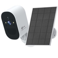 XVIM 1080P 2 Pack Solar Security Camera Monitor Wireless Outdoor Solar Powered