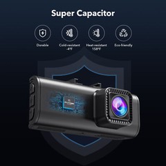 REDTIGER 4K Dash Cam Front and Rear Dual Dash Camera WIFI&GPS With 32GB SD Card