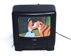 Goldstar GCV 1324M 13 CRT TV VCR Combo Retro Gaming VHS Player Tested Works Rare