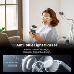 WeariQ Blue Light Blocking Bluetooth Smart Glasses –Dusty Blue
