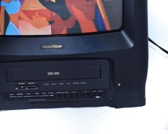 Goldstar GCV 1324M 13 CRT TV VCR Combo Retro Gaming VHS Player Tested Works Rare