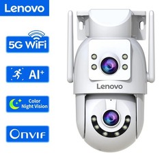 Lenovo 4K Dual Lens PTZ Security Camera WiFi 5G Outdoor Auto Tracking IP66 Gift