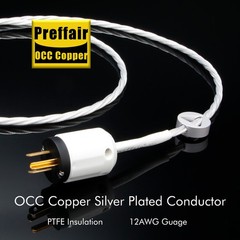 EU/US Version to Figure 8 Power Cord OCC Copper Silver Plated Conductor
