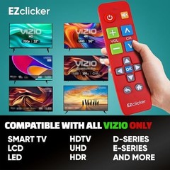 Universal Big Button TV Remote for Vizio TVs – Easy to Use, Simplified Control