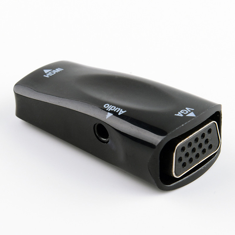 HDMI Female to VGA Female Video Converter Adapter with audio For PC DVD HDTV TV