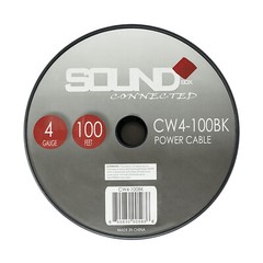 SoundBox CW4-100BK, 4 Gauge 100′ CCA Amplifier Power / Ground Amp Wire Spool