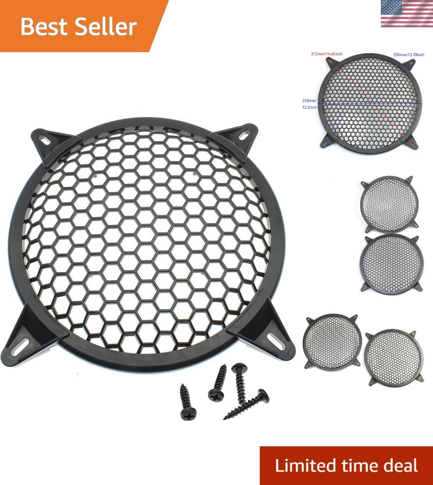 2 Pack 12-Inch Durable ABS Speaker Grills for Subwoofer Protection & Aesthetics