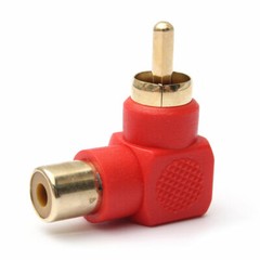 10 Pcs RCA Right Angle Connector Plug Adapters Male To Female 90 Degree Elbow