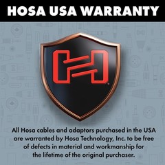 Hosa STP-201 Insert Cable 1/4 Inch TRS to Dual 1/4″ TS 3.3 Feet