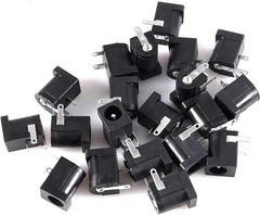 20pcs 3 Pin DC Power Connector PCB Mount Jack 5.5×2.1mm for Durable Electronics