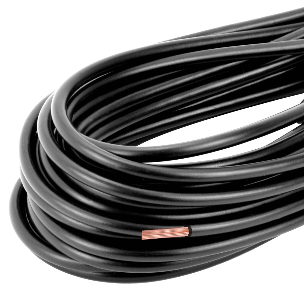 25ft 12GA Gauge Primary Wire Power Cable Turn On Hook Up Remote Black OFC Copper
