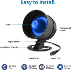 110dB Loud Wireless Alarm Set Indoor Outdoor Household Safety Protection Kit