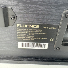 Fluance AV5-Center Channel Speaker- Black -100Watt 8 ohm Made in Canada