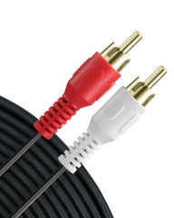 RCA Stereo Cable 2 Male To 2 Male Composite Audio Sound AV Dual Cord Red White