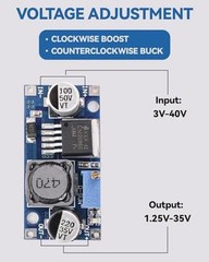 LM2596 DC to DC Buck Converter 3.0-40V to 1.5-35V Adjustable Voltage 5 Pack