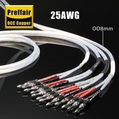 Preffair Professional Grade OCC Copper 25AWG Banana Cable 8mmOD Silent Operation