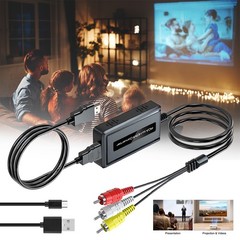 RCA to HDMI Converter Analog Composite to HDMI Adapter Compatible VCR,DVD,VHS
