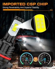 White 9006 LED Front Fog Light Bulbs For BMW 323i 325i 330i M3 Coupe E46 E60