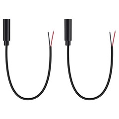 2-Pack 3.5mm Female Jack to Pigtail Speaker Wire – Easy Soldering 10 Inch