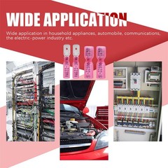 Female Male Red Waterproof Spade Connectors Heat Shrink 16-22 AWG Wire Terminals