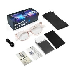 AI Smart Glasses 144+Translation Bluetooth Open-Ear Speakers for Music Call Work