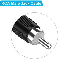 RCA to Bare Wire Cable, (2 Pack 20AWG 6.6 ft) Replacement RCA Male Plug Jack …
