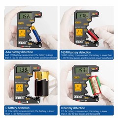 Lightweight Battery Tester Tool For 1.2V 3.7V 9V Cylindrical Button Cell Box