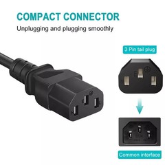 AC Power Cord Cable For Dell P2017H P2017Hc P2017c P2217Hc P2317Hb LED Monitor