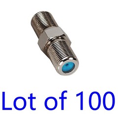 New 100 PPC F81 Barrel RG6 Female Slice Coax Cable Connector 3GHz (CF81GHZM)