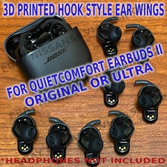 Ear Wings For Bose QuietComfort QC Earbuds II Headphones Hook Style No Slip