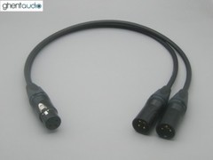 A17 — Mogami 2549 Neutrik 3P XLR Female to 2 x Male splitting Balanced Y-Cable