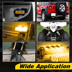 2x 5″ LED Pods Light Bar Amber Yellow Fog Lamp Offroad Driving Truck ATV SUV 4WD