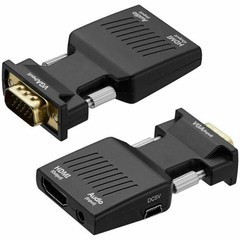LOT VGA to HDMI Adapter with Audio PC to TV Monitor Projector Converter 1080P