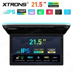 21.5″ Flip Down 1080P LCD IPS Monitor for Car Coach Bus Kitchen HDMI IR USB MP5