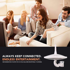 Upgraded Version – AT-415B 720° UFO Dual Omni-Directional Outdoor HDTV Antenna