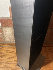Vintage Laserline 25 VHS Tape Tower Storage Rack Black Plastic Video Movie Tower