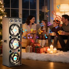 Bluetooth Triple 12” Woofer & 1” Tweeter Recording High-Performance PA Speaker
