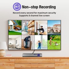 16CH Hybrid 6-in-1 DVR Built-in 2TB HDD Digital Security Video Recorder Unit