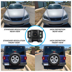 Universal AHD/CVBS Camera with Night Vision Echomaster PHDCAM10U Rear/Front View