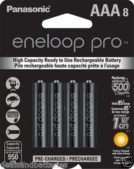 Panasonic Eneloop Pro AAA NiMH 950mAh Rechageable Batteries 8 Pack