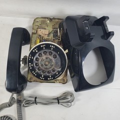 Vintage ITT Rotary Dial Desk Phone Black Corded Telephone Classic Retro AS-IS