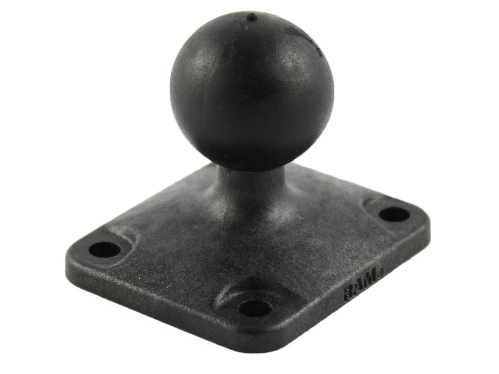 RAM Mount 4 Hole AMPS Composite Square Mounting Base with 1″ Rubber Ball