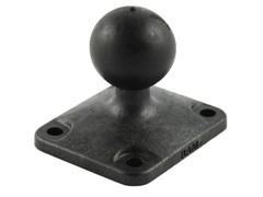 RAM Mount 4 Hole AMPS Composite Square Mounting Base with 1″ Rubber Ball