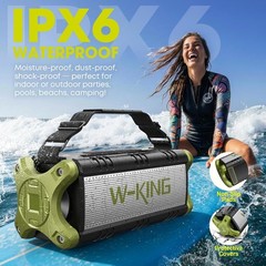 W-KING Bluetooth Speaker, 90W Max Portable Outdoor Speaker Loud-Green