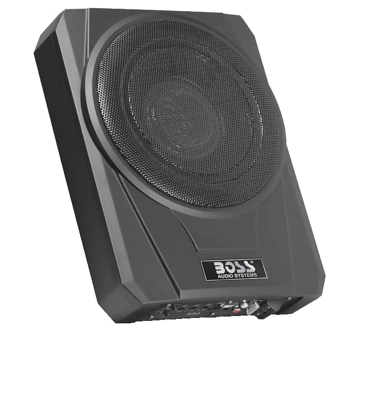 Boss 10in Low Profile Amplified Subwoofer, Bass Boost, 1000w Max BASS10 Black