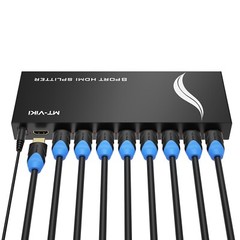MT-VIKI 4K Powered HDMI Splitter 1 in 8 Out 1×8 for TV Satellite Monitor