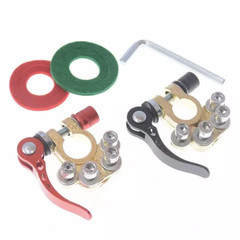 2PCS 4 Way Car Battery Terminal Clamp Connectors Quick Release Disconnect Tool