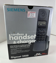 Siemens Gigaset 2400 Cordless Handset & Charger Gray *Open Box* New Vintage 1999