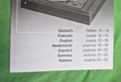 DUAL TURNTABLE CS 1254 OWNERS MANUAL ORIGINAL NOT A COPY SEVERAL LANGUAGES