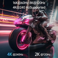 16K DisplayPort 2.1 Cable 3.3ft 16K@60Hz 8K@120Hz 4K@240Hz Gaming Monitor